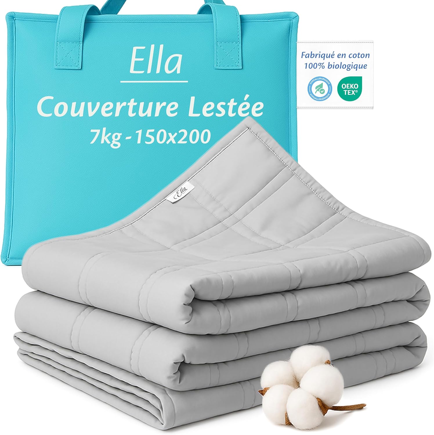 Ella Couverture Lestée 7 kg — la solution anti-insomnie ? Notre avis 2026