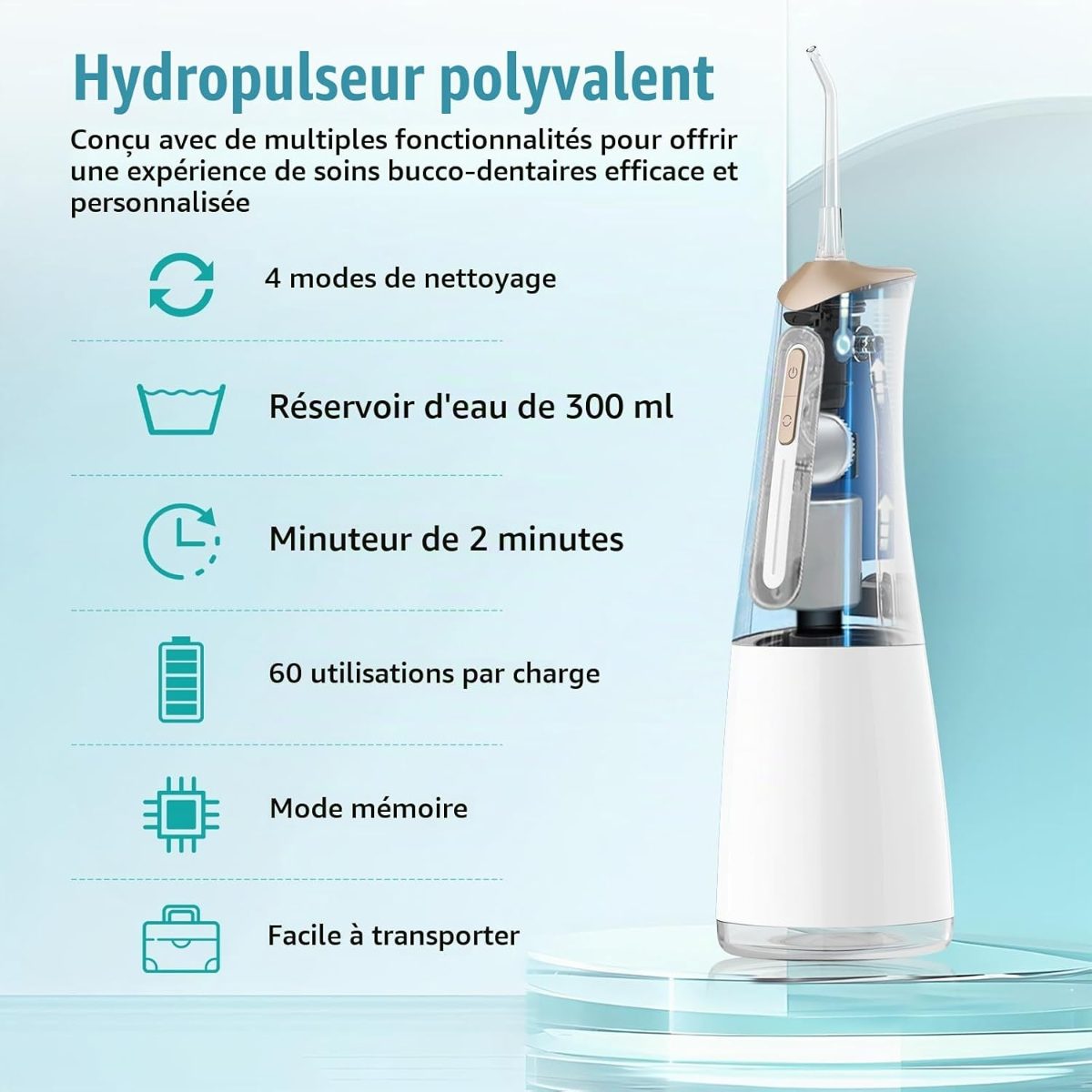 FlossJet Jet Dentaire Hydropulseur : test et avis 2026 du water flosser sans fil